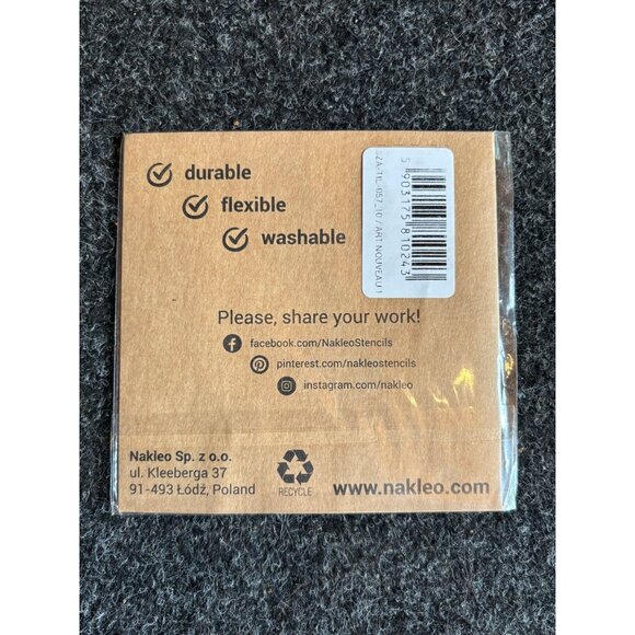 Nakleo Tile Collection Stencil Durable Flexible & Washable Perfect For Craftin - Picture 3 of 4